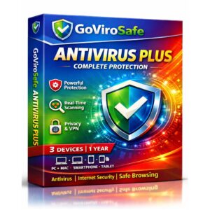 GoViroSafe Antivirus Plus (3 Devices / 1 Year)
